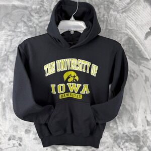 Blue 84 University of Iowa Hawkeyes Hoodie Black Youth Small S Collegiate Fleece